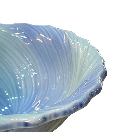 (日)S形旋紋水色小缽  限量品 