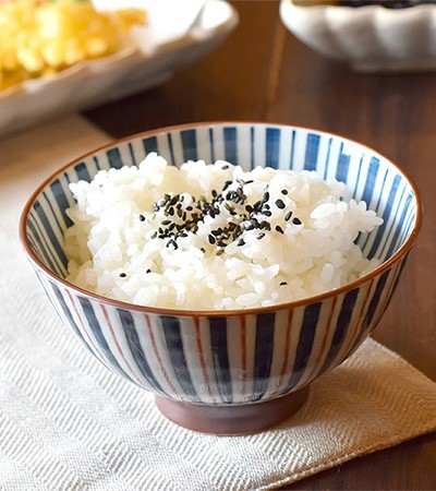 日本製二色十草中平茶碗