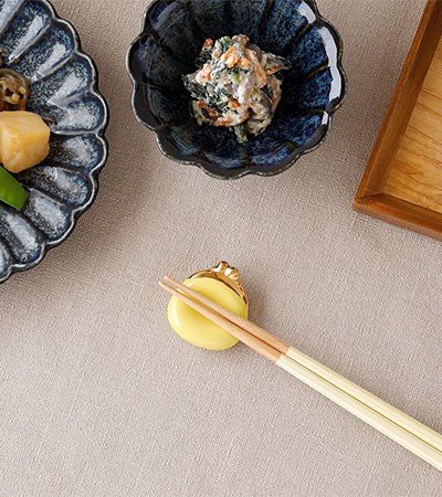 (日)磁筷架-招福口金包(粉 / 黃)