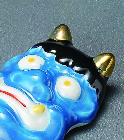 (日)瓷筷架-青鬼