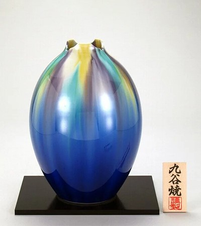 (日)九谷燒花瓶-釉彩 7號花瓶
