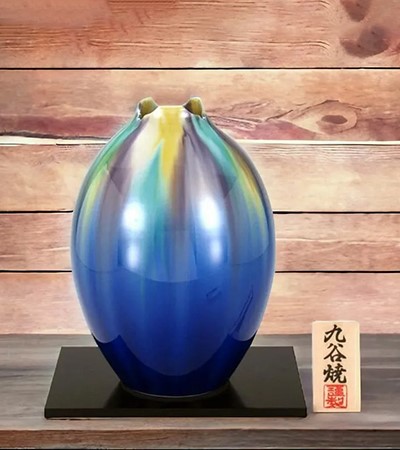 (日)九谷燒花瓶-釉彩 7號花瓶
