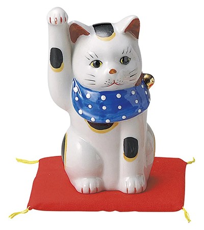 (日)4寸招財貓 (附坐墊)