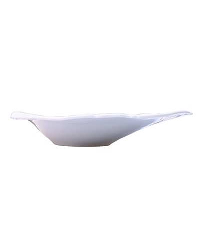 (日)有田燒 白磁光描浸食26㎝反缽