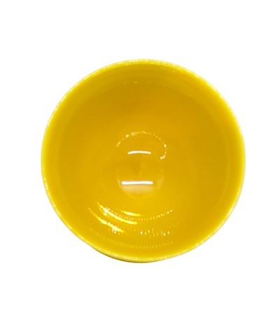 (日)有田燒 黃交趾菱紋高腳杯