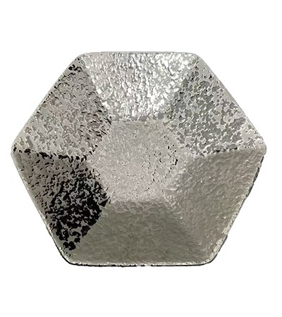 進口磁6.5"六角小吃盤-鉑金