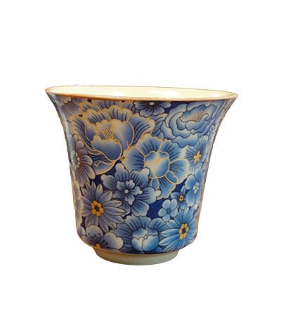 進口青花滿工茶壺