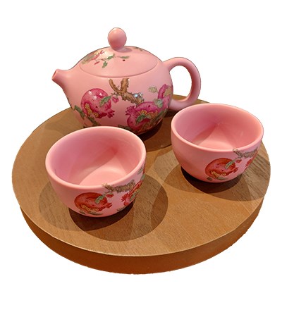 進口鄭江峰粉石溜茶壺組