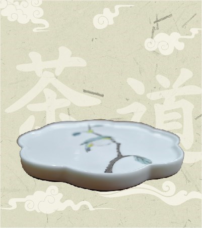 進口茶壺+茶杯+底盤-綠繡眼 
