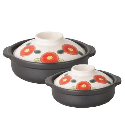 紅山茶花陶瓷砂鍋