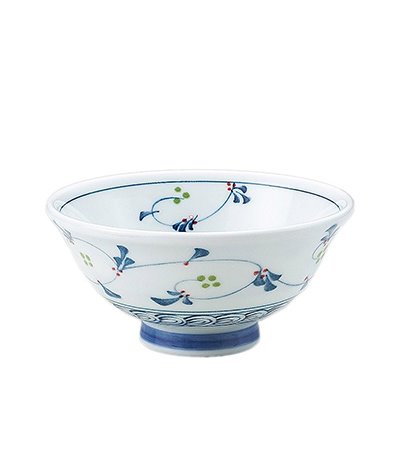 日本製反口輕量漩渦唐草茶碗