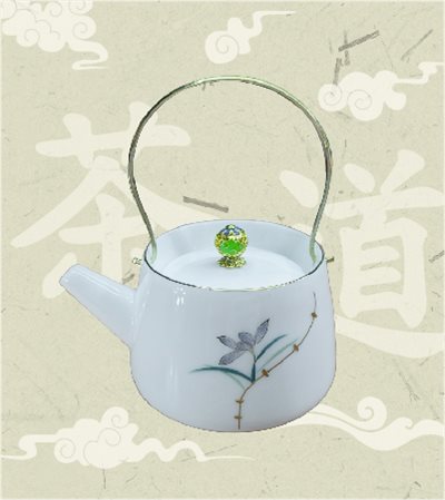進口茶壺-綠繡眼